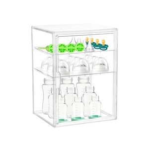 3-Tier Clear Countertop Baby Bottle Organizer